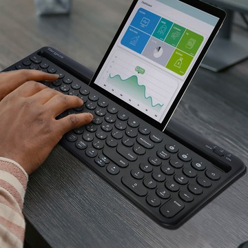 Targus 抗菌多工支架藍牙鍵盤 -支援 Windows / macOS / iOS / Android (AKB867)