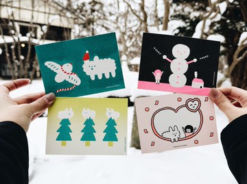 禮物小卡 / 一組4入 / 孔版印刷