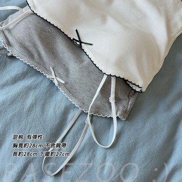 【全館現貨】 實拍 小花邊平口背心 bra top 小可愛 免穿內衣 不跑杯細肩帶上衣  單穿也好看 33004