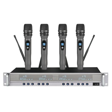 無線麥克風接收器配套話筒一拖四可調頻麥克風專業K歌家庭KTV演唱【Snowbelle優選】