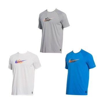 NIKE SCRIPT LOGO 成人男性短袖防曬衣 戶外 運動 吸汗 乾爽 透氣 灰 白 藍 XS/S/M/L/XL
