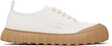 AMI Paris 灰白色 Cotton Low Top Tempo Canvas 运动鞋