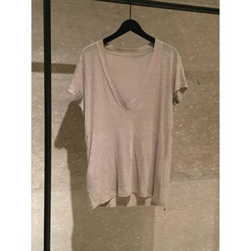 南油大王V領短袖T恤女夏季新款趙露思同款寬松小眾純棉休閑打底衫