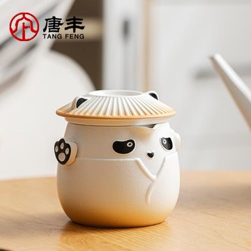 唐豐陶瓷茶壺泡茶家用2025新款高顏值女士專用熊貓泡茶具茶水分離
