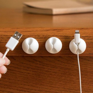 桌面充電線收納器 黏貼式 多功能集線器 創意夾線器 整理電線好幫手 電線收納 集線器 繞線器 電源線整理