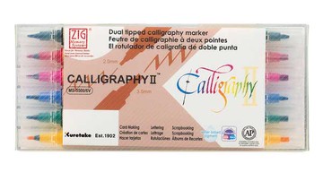 日本吳竹 MS-3500/6V 雙頭平頭麥克筆(六色套組)【領券滿額再折千11/30止】