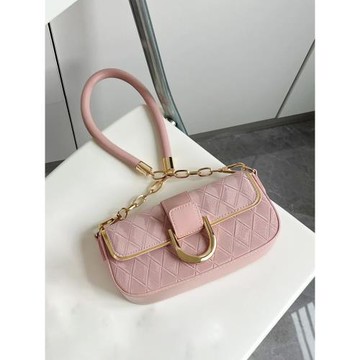 李茶2025新款高級感簡約氣質小方包單肩斜挎包時尚百搭腋下包包女