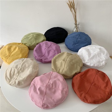 夏季薄款日系英倫復古八角貝雷帽女ins風文藝百搭純色畫家蓓蕾帽