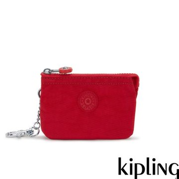 Kipling 寶石紅三夾層配件包-MINI CREATIVITY