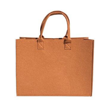 毛氈布袋 素色 拼色 紅棕色