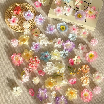 💥臺灣有貨🌈免運!💥小花朵仿真花頭混搭diy手工材料手作簪花頭飾花環髮簪裙撐裝飾品