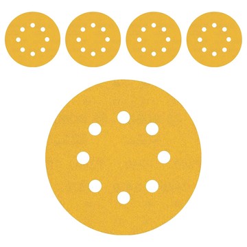 BOSCH 博世 台灣公司貨 超耐久金色圓形8孔自黏C470砂紙 P320  5片  1組