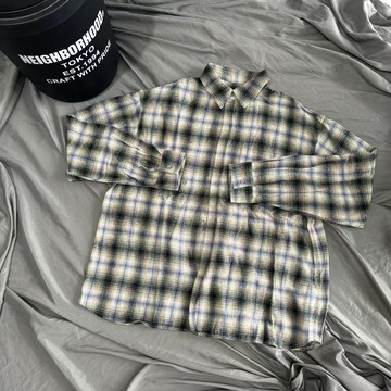 壹件代發高街風潮流格子襯衫HIDE IN HILLS法蘭絨磨毛長袖襯衣鑫弘-錦衣華服