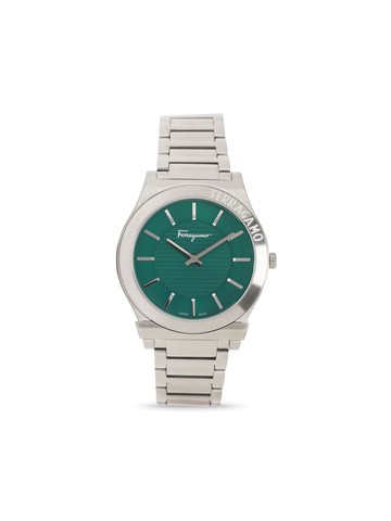 Salvatore Ferragamo Watches - Gancini quartz 40mm - men - glass/Metal - One Size - Green