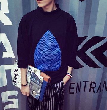 韓國 水滴 高領 大學T 高領T 男裝 同步更新