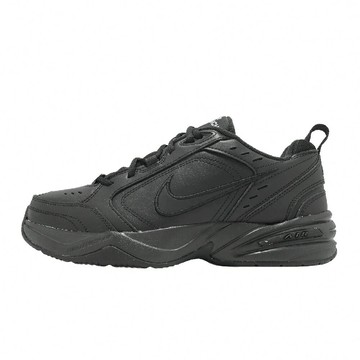Nike 休閒鞋 Air Monarch IV 黑 全黑 老爹鞋 皮革 厚底 復古 男鞋 415445-001