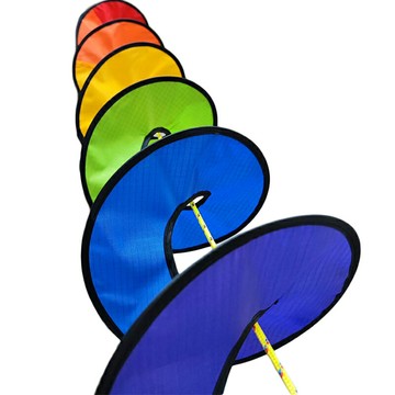 【珍愛頌】A034 加長款 帶重力球 七彩風條 繽紛旋轉彩帶 裝飾彩帶 七彩風繩 炫彩掛繩 戶外彩繩 裝飾彩帶 露營