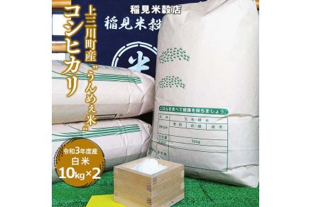 [令和5年度産]栃木県上三川町産コシヒカリ・白米 (10kg×2袋)◇