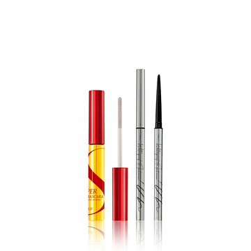 MKUP 美咖【新品上市】Super纖長電眼睫毛膏+絕對持久抗暈眼線膠筆