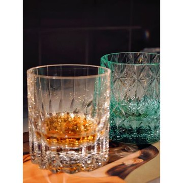 巴麗特K9手工切子杯水晶玻璃威士忌洋酒杯子星芒杯輕奢刻花雕刻杯