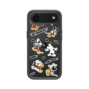 iPhone Air Mod NX -邊框背蓋組合 (相機按鈕) 黑 - 迪士尼-米奇 Mickey - Sticker-嘿嘿米奇