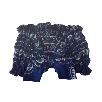 日本現代百貨 - UV CUT抗菌加工皺摺涼感領巾/髮帶-圖騰-海軍藍