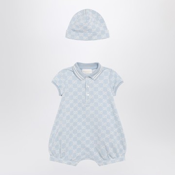Light blue GG cotton two-piece set