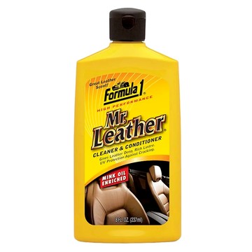 Formula 1 Mr. Leather皮革清潔滋潤保養乳蠟 富含貂油  237ml  1瓶