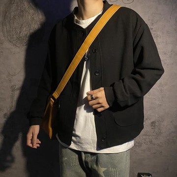 弗瑞格 日系港仔休閑棒球服夾克工裝外套開衫口袋簡約潮牌帥男女