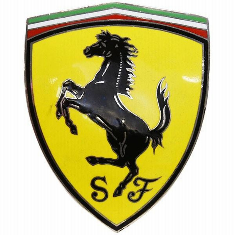 フェラーリ　Ferrari　フロントフード　エンブレム　旧車 フェラーリ Ferrari フロントフード エンブレム 旧車 - メルカリ