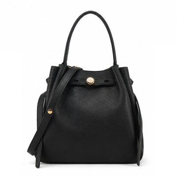 TORY BURCH Romy 束帶繩兩用水桶包(黑色)