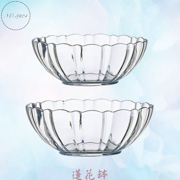 蓮花玻璃碗 造型玻璃碗 蓮花缽 強化玻璃蓮花碗 玻璃碗 調理碗 備料碗 料理碗 甜點碗 玻璃缽 蓮花碗