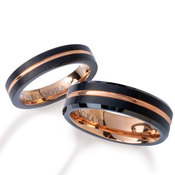 [可選色]情侶對飾-鎢鋼戒指 女款&男款