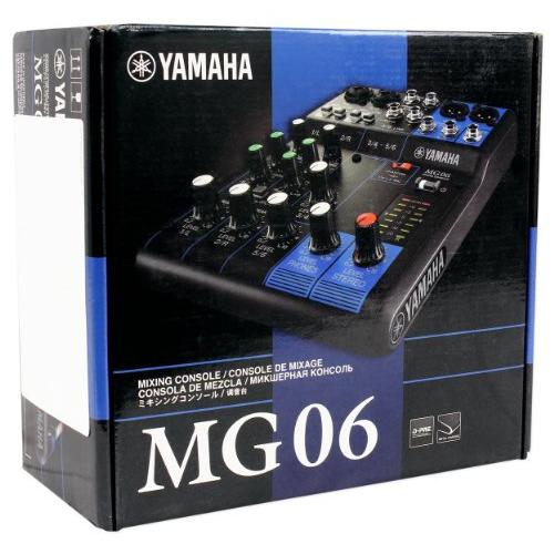 ヤマハ YAMAHA 6チャンネルミキシングコンソール MG06 最最大2 Mic   Line入力 マイクプリアンプ「D-PRE」搭載 堅