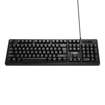 ALTEC LANSING 簡約美學有線鍵盤，104按鍵，USB充電，可調式支架  黑色  ALBK6214  製造商軸