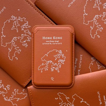 Hong Kong | MagSafe 超強磁吸皮革卡套 咖啡色