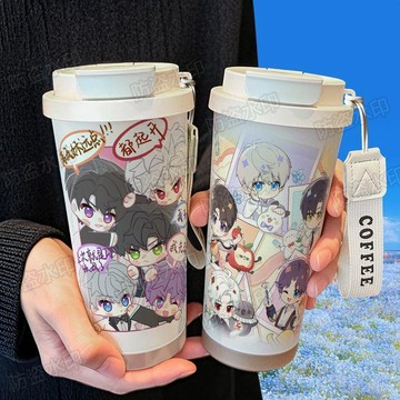 【精選好物❤️】深空保溫杯咖啡杯 沈星回夏以晝辦公水杯學生水杯 戀與深空全員保溫杯 大容量316不鏽鋼便攜咖啡杯雙飲