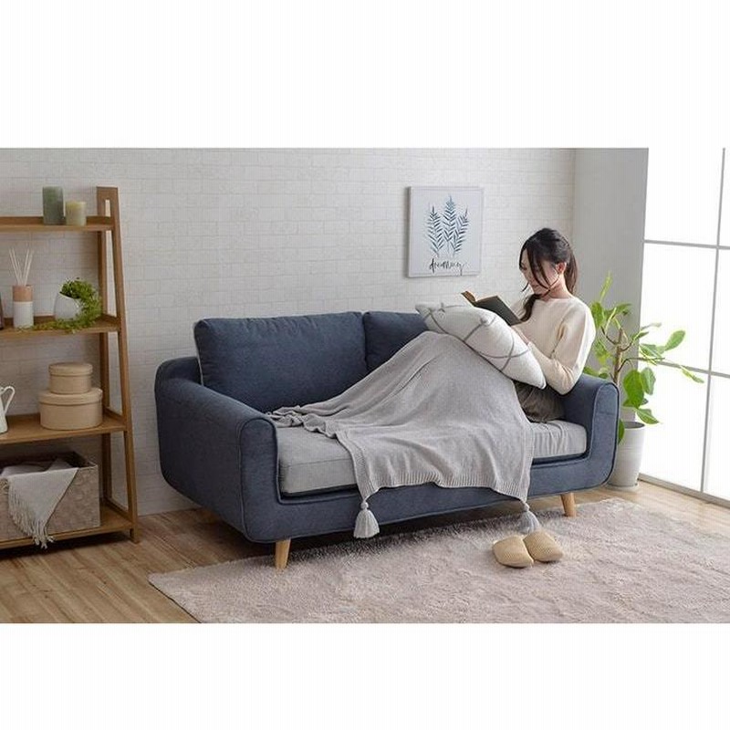 コンパクトソファ リボン型クッション付き 一人暮らし ソファー かわいい