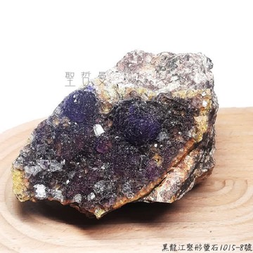 黑龍江聚形螢石1015-8號-地質專業礦洞精選系列 Fluorit 榮耀十字星系列與紫陽花系列(繡球花)