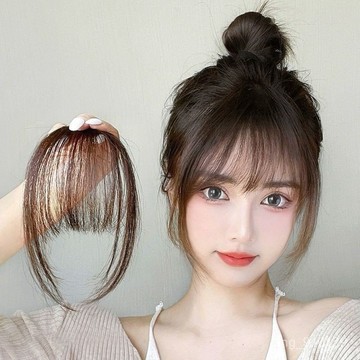 【FROCK】仿空氣劉海女自然前額無痕頭頂增髮量空氣齊劉海貼片 髮飾 飾品 假發片