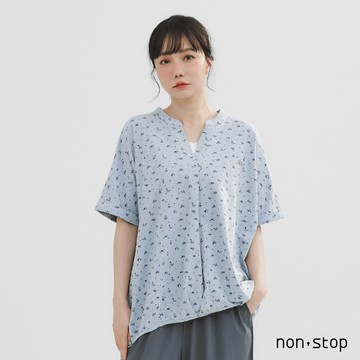 non-stop 花語輕風V領碎花上衣-2色