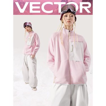 VECTOR玩可拓抓絨衣女上衣搖粒絨內膽滑雪中層外套雙刷保暖防寒衣