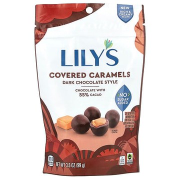 Lily's Sweets, 覆蓋焦糖，黑巧克力，3.5 盎司（99 克）