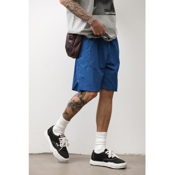 夏日系戶外速干運動工裝短褲男女輕薄透氣寬松休閑直筒沙灘五分褲