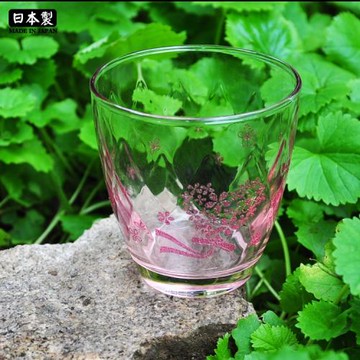 日本進口佐佐木創意可愛日式彩粉藍色禮盒情侶對杯心形玻璃茶水杯