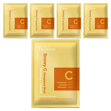 Dr.Douxi 朵璽 雪耀C透白面膜  5片/盒  美白保濕提亮膚色  1盒