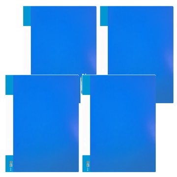 DaTaBanK 三田文具 A4標準型小3孔夾資料夾套裝 32 x 26.2 x 3.5公分 環保PP聚丙烯材質 多色可選  藍色  4本