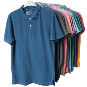 100棉珠地網眼透氣簡約翻領短袖T夏季POLO衫休閑商務大碼T恤男裝