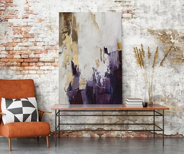 紫色抽象畫 | 紫色抽象牆面藝術 | 紫色 | 綻放 2