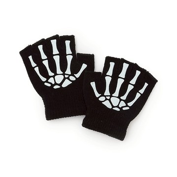 petit main 品牌旗艦店 【萬聖節服飾】萬聖節骷髏裝扮 兒童 發光骨頭手套 可搭配骨頭套裝【日本直接出貨】